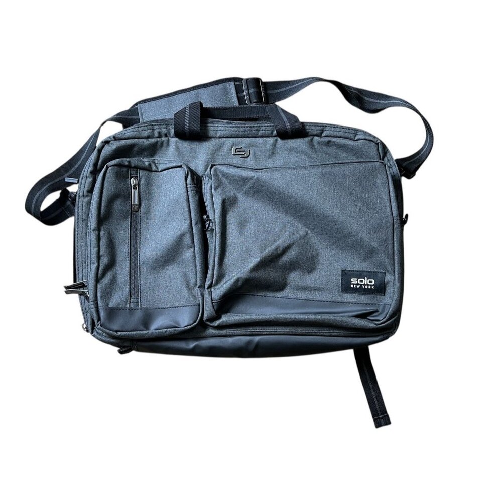 Solo New York Duane Hybrid Briefcase‎ Backpack for 15.6" Laptop Gray NWT